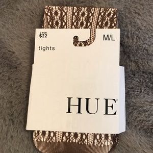 *NEW* HUE Brown Lace Tights
